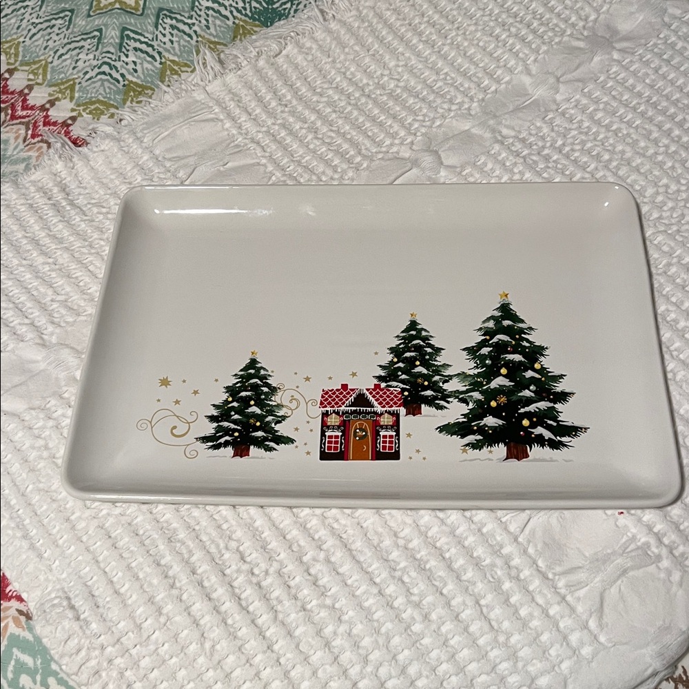 Festive Christmas Tree Serving Tray
